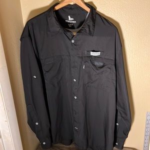 Field & Stream Men’s LS Vented Fishing Shirt Color Black Size XL
